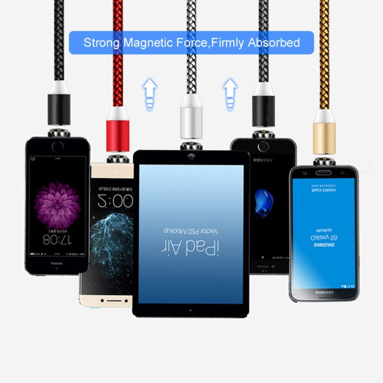 USB to 8 Pin Magnetic Metal Connector Nylon Two-color Braided Magnetic Data Cable, Cable Length: 1m(Red) - free shipping - PMC Jewellery - Order now!