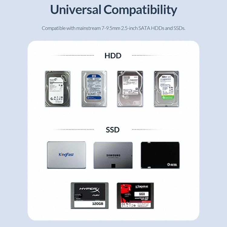 ORICO 2520U3 2.5-Inch Portable Hard Drive Enclosure(Black) - HDD Enclosure by ORICO | Online Shopping South Africa | PMC TechLife | Buy Now Pay Later Mobicred