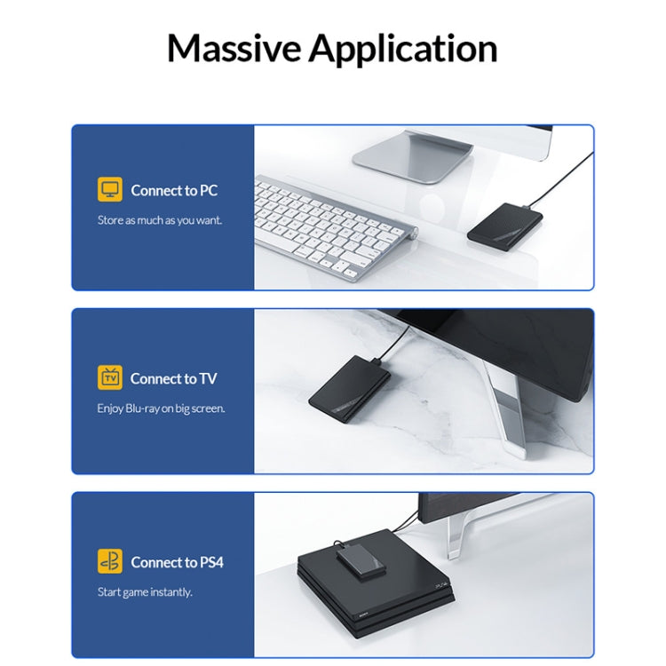ORICO 2521U3 2.5-Inch Portable Hard Drive Enclosure - HDD Enclosure by ORICO | Online Shopping South Africa | PMC TechLife | Buy Now Pay Later Mobicred