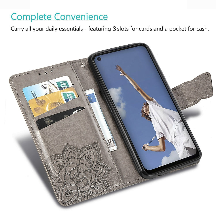 For OPPO A52/A72/A92 Butterfly Love Flower Embossed Horizontal Flip Leather Case with Bracket / Card Slot / Wallet / Lanyard(Black) - OPPO Cases by PMC TechLife | Online Shopping South Africa | PMC TechLife | Buy Now Pay Later Mobicred