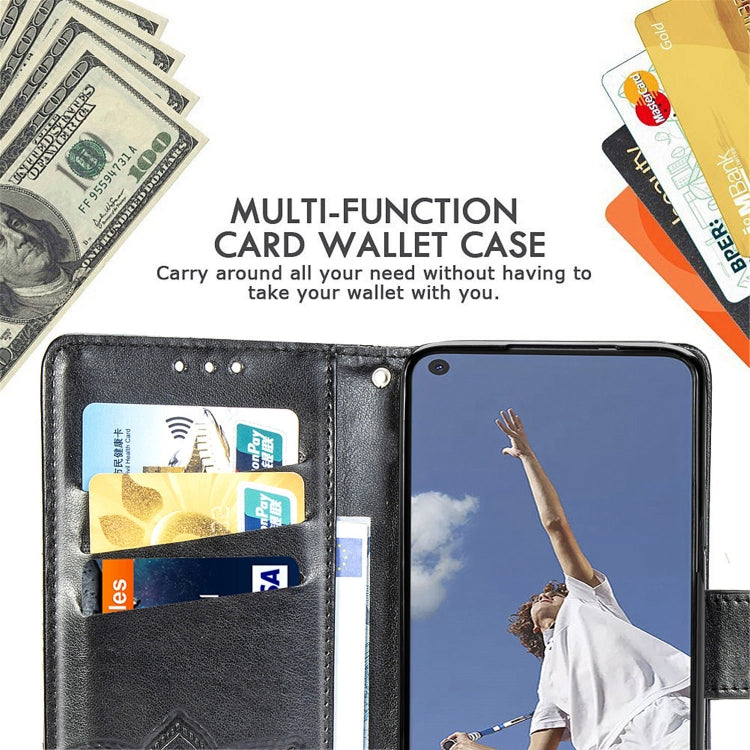 For OPPO A52/A72/A92 Butterfly Love Flower Embossed Horizontal Flip Leather Case with Bracket / Card Slot / Wallet / Lanyard(Black) - OPPO Cases by PMC TechLife | Online Shopping South Africa | PMC TechLife | Buy Now Pay Later Mobicred