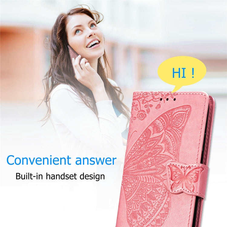For OPPO A52/A72/A92 Butterfly Love Flower Embossed Horizontal Flip Leather Case with Bracket / Card Slot / Wallet / Lanyard(Black) - OPPO Cases by PMC TechLife | Online Shopping South Africa | PMC TechLife | Buy Now Pay Later Mobicred