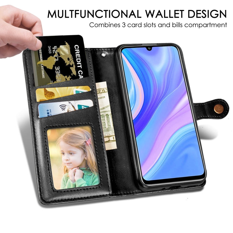 For OPPO A52/A72/A92 Retro Solid Color Leather Buckle Phone Case with Lanyard & Photo Frame & Card Slot & Wallet & Stand Function(Black) - OPPO Cases by PMC TechLife | Online Shopping South Africa | PMC TechLife | Buy Now Pay Later Mobicred