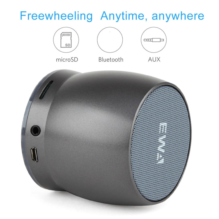 EWA A150 Portable Mini Bluetooth Speaker Wireless Hifi Stereo Strong Bass Music Boom Box Metal Subwoofer, Support Micro SD Card & 3.5mm AUX(Black Gray) - free shipping - PMC Jewellery - Order now!