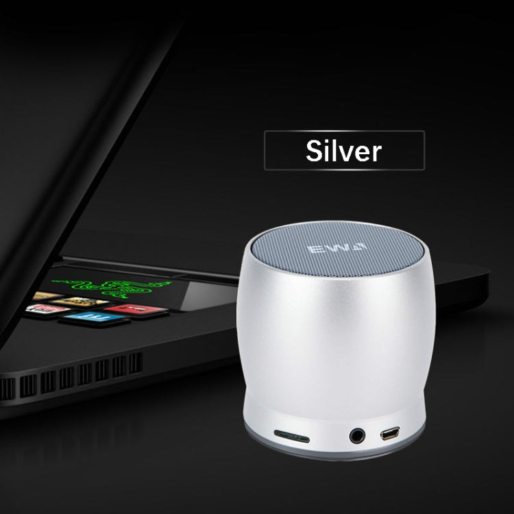 EWA A150 Portable Mini Bluetooth Speaker Wireless Hifi Stereo Strong Bass Music Boom Box Metal Subwoofer, Support Micro SD Card & 3.5mm AUX(Silver) - free shipping - PMC Jewellery - Order now!