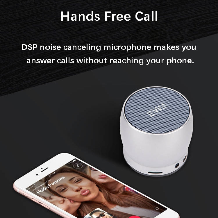 EWA A150 Portable Mini Bluetooth Speaker Wireless Hifi Stereo Strong Bass Music Boom Box Metal Subwoofer, Support Micro SD Card & 3.5mm AUX(Silver) - free shipping - PMC Jewellery - Order now!