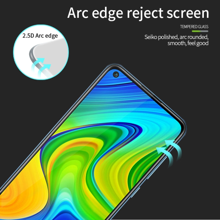 For Xiaomi RedMi 10X 4G MOFI 9H 2.5D Full Screen Tempered Glass Film(Black) -  by MOFI | Online Shopping South Africa | PMC TechLife | Buy Now Pay Later Mobicred