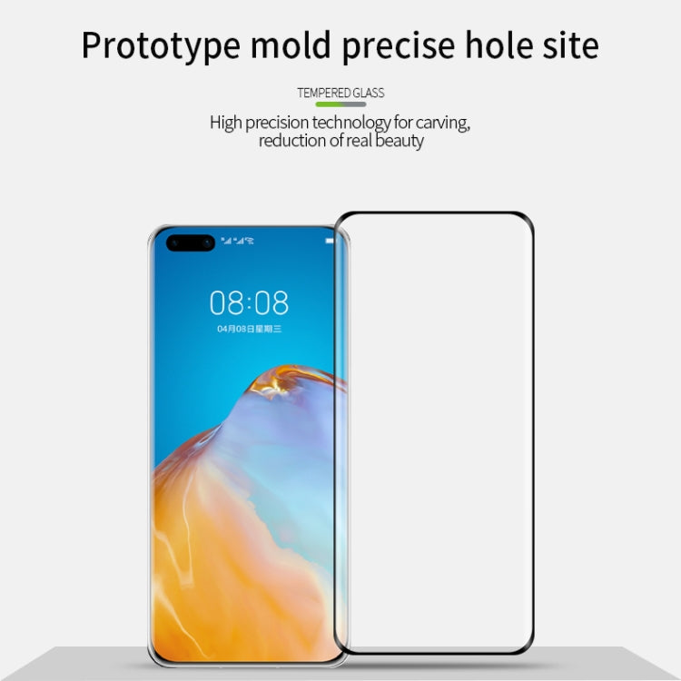 For Huawei P40 Pro / P40 Pro+ MOFI 9H 3D Explosion Proof Thermal Bending Full Screen Covered Tempered Glass Film(Black) - free shipping - PMC TechLife - Order now!