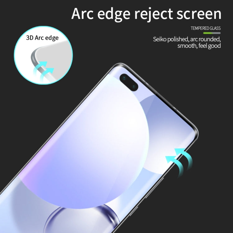 For Huawei Nova 7 Pro /Honor 30 Pro MOFI 9H 3D Explosion Proof Thermal Bending Full Screen Covered Tempered Glass Film(Black) - free shipping - PMC TechLife - Order now!
