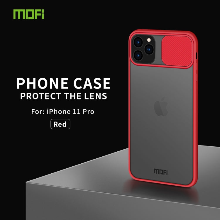 For iPhone 11 Pro MOFI Xing Dun Series Translucent Frosted PC + TPU Privacy Anti-glare Shockproof All-inclusive Protective Case(Red) - iPhone 11 Pro Cases by MOFI | Online Shopping South Africa | PMC TechLife
