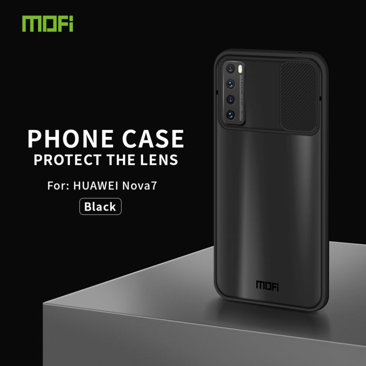 For Huawei nova 7 MOFI Xing Dun Series PC + TPU Anti-peep Waterproof And Anti-drop All-inclusive Protective Shell, Translucent Frosted(Black) - Huawei Cases by MOFI | Online Shopping South Africa | PMC TechLife