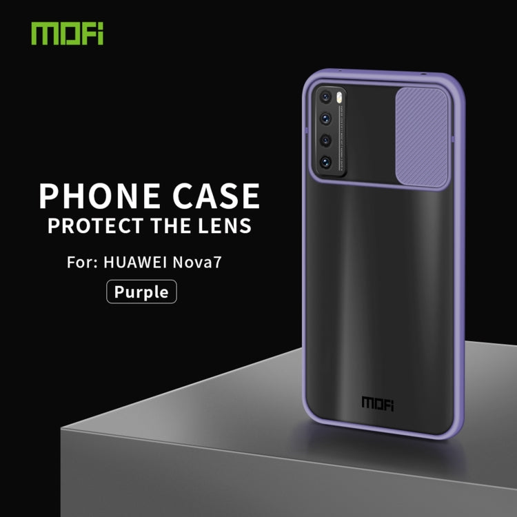 For Huawei nova 7 MOFI Xing Dun Series PC + TPU Anti-peep Waterproof And Anti-drop All-inclusive Protective Shell, Translucent Frosted(Purple) - Huawei Cases by MOFI | Online Shopping South Africa | PMC TechLife | Buy Now Pay Later Mobicred