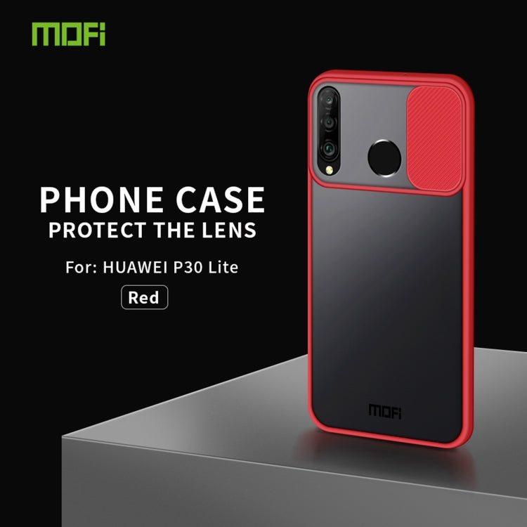For Huawei P30 lite MOFI Xing Dun Series PC + TPU Anti-peep Waterproof And Anti-drop All-inclusive Protective Shell, Translucent Frosted(Red) - free shipping - PMC TechLife - Order now!