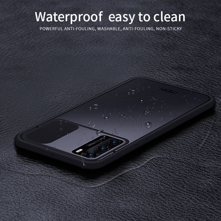 For Huawei P40 MOFI Xing Dun Series PC + TPU Anti-peep Waterproof And Anti-drop All-inclusive Protective Shell, Translucent Frosted(Black) - free shipping - PMC TechLife - Order now!