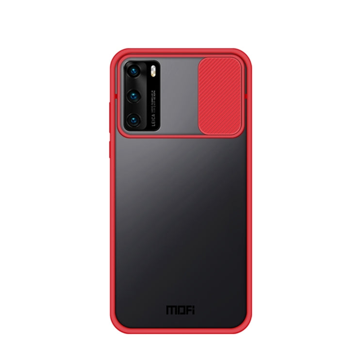 For Huawei P40 MOFI Xing Dun Series PC + TPU Anti-peep Waterproof And Anti-drop All-inclusive Protective Shell, Translucent Frosted(Red) - Huawei Cases by MOFI | Online Shopping South Africa | PMC TechLife | Buy Now Pay Later Mobicred