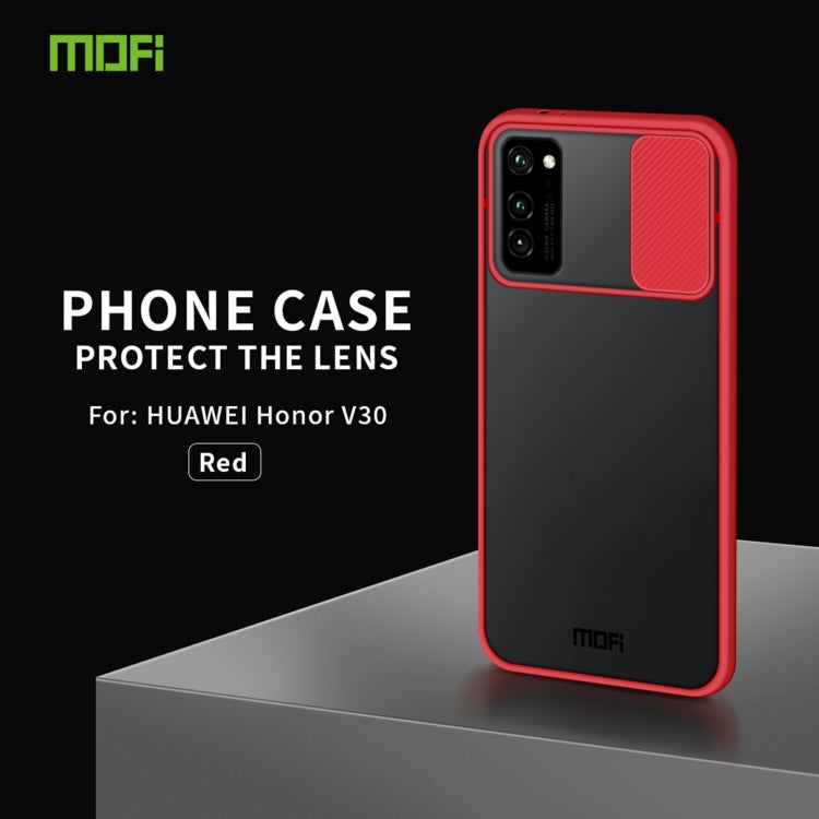 For Huawei HonorV30 MOFI Xing Dun Series PC + TPU Anti-peep Waterproof And Anti-drop All-inclusive Protective Shell, Translucent Frosted(Red) - Huawei Cases by MOFI | Online Shopping South Africa | PMC TechLife