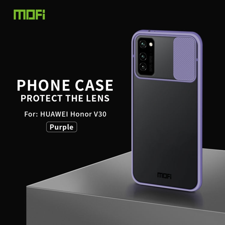 For Huawei HonorV30 MOFI Xing Dun Series PC + TPU Anti-peep Waterproof And Anti-drop All-inclusive Protective Shell, Translucent Frosted(Purple) - free shipping - PMC TechLife - Order now!