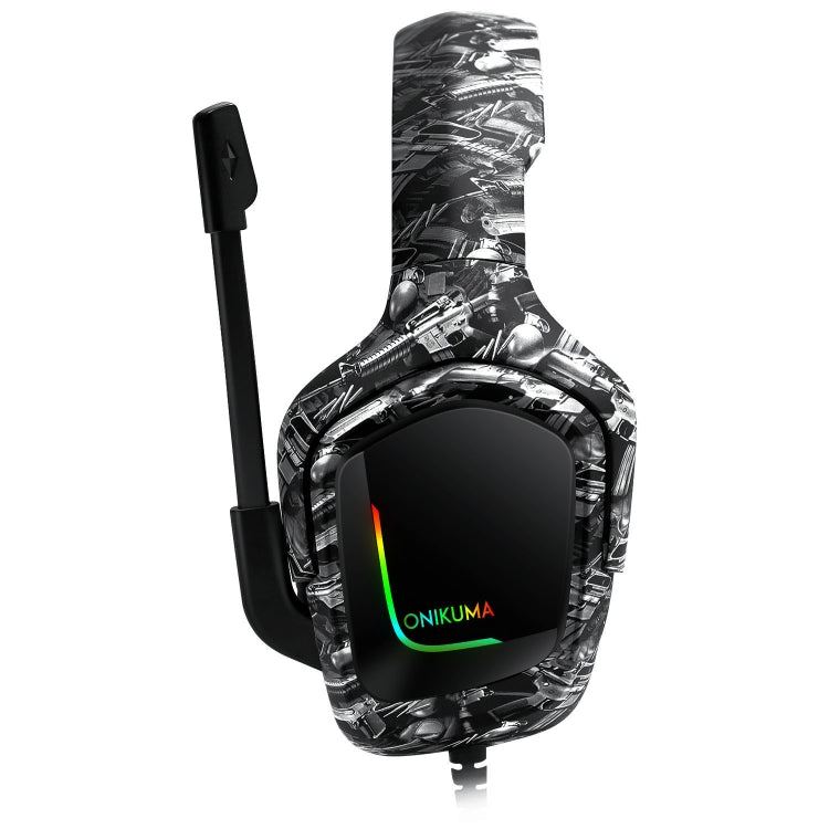 ONIKUMA K20 PS4 Surround Sound Bass PC Gamer Headphone with Microphone, RGB Light(Red Gray) - free shipping - PMC Jewellery - Order now!