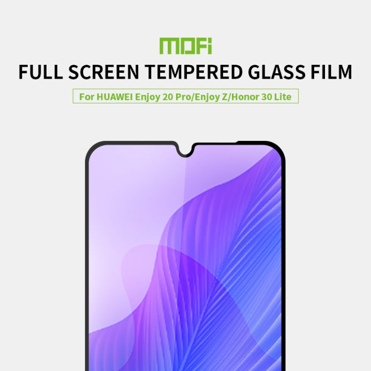 For Huawei Honor 30 Lite MOFI 9H 2.5D Full Screen Tempered Glass Film(Black) - free shipping - PMC TechLife - Order now!