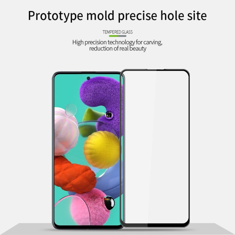 For Samsung Galaxy A51 MOFI 9H 3D Explosion-proof Curved Screen Tempered Glass Film(Black) - Galaxy Tempered Glass by MOFI | Online Shopping South Africa | PMC TechLife