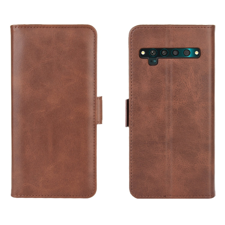 For TCL 10 Pro Dual-side Magnetic Buckle Horizontal Flip Leather Case with Holder & Card Slots & Wallet(Brown) - More Brand by PMC TechLife | Online Shopping South Africa | PMC TechLife