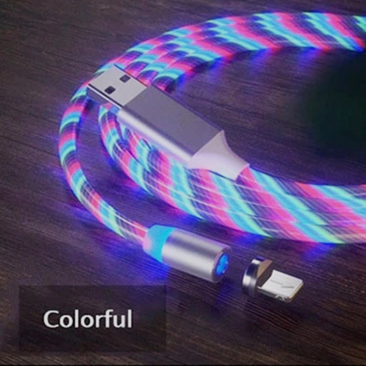 USB to 8 Pin Magnetic Suction Colorful Streamer Mobile Phone Charging  Cable, Length: 1m(Color Light) - Charging Cable & Head by PMC Jewellery | Online Shopping South Africa | PMC Jewellery | Buy Now Pay Later Mobicred