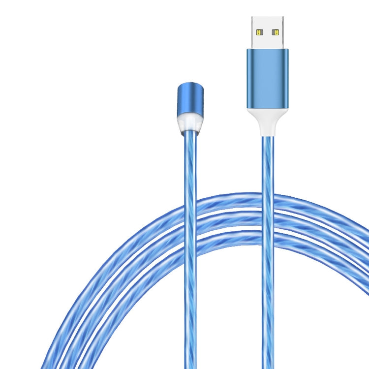 USB to 8 Pin Magnetic Suction Colorful Streamer Mobile Phone Charging  Cable, Length: 1m(Blue Light) - free shipping - PMC Jewellery - Order now!