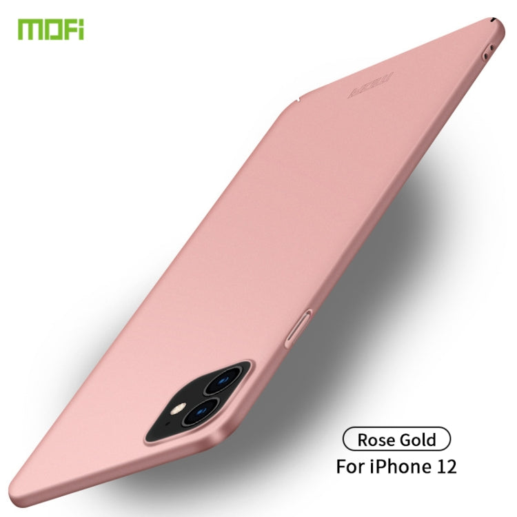 For iPhone 12 mini MOFI Frosted PC Ultra-thin Hard Case(Rose gold) - free shipping - PMC TechLife - Order now!