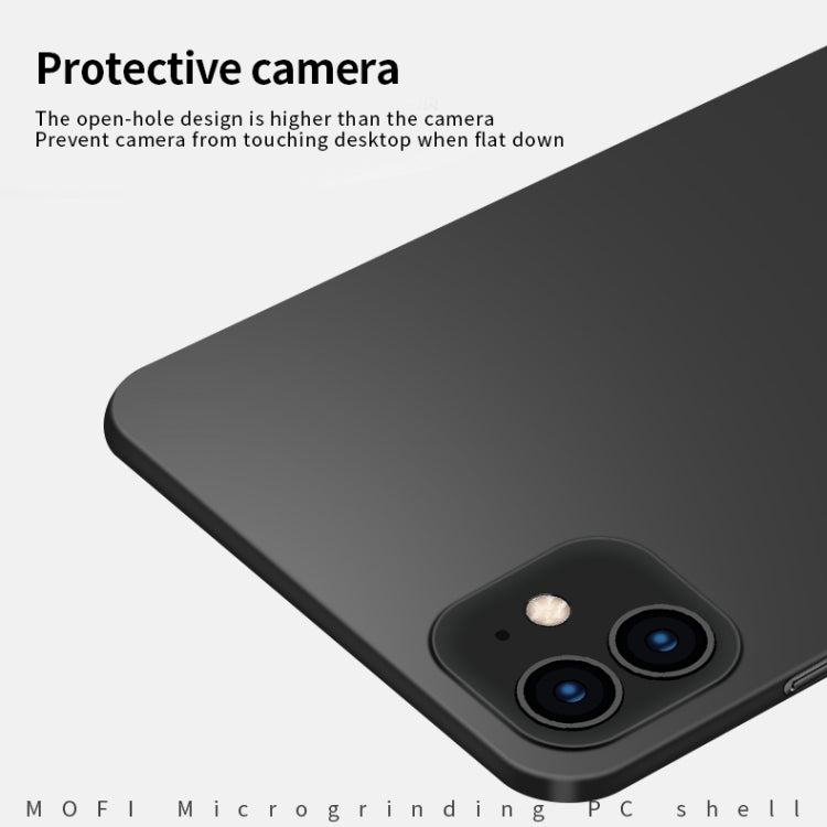 For iPhone 12 / 12 Pro MOFI Frosted PC Ultra-thin Hard Case(Black) - free shipping - PMC TechLife - Order now!