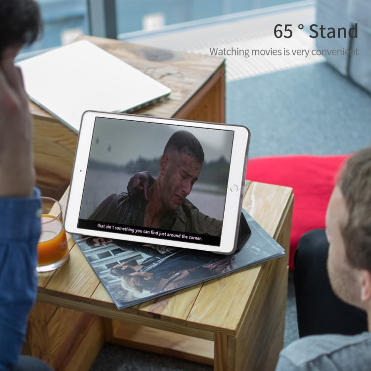 Three-folding Surface PU Leather TPU Matte Soft Bottom Case with Holder & Sleep / Wake-up Function For iPad 10.2 2021 / 2020 / 2019 / iPad Pro 10.5 inch(Mint Green) - iPad 10.2 Cases by PMC TechLife | Online Shopping South Africa | PMC TechLife