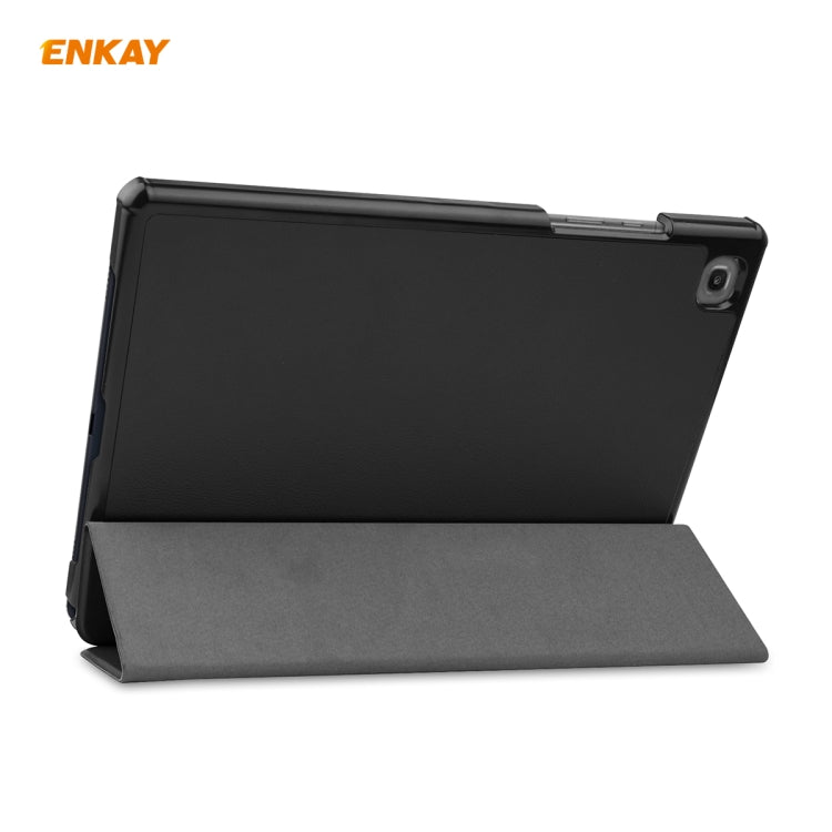 ENKAY ENK-8009 For Samsung Galaxy Tab A7 10.4 T500 / T505 2020 / 2022 PU Leather + Plastic Smart Case with Three-folding Holder(Black) - free shipping - PMc TechLife - Order now!