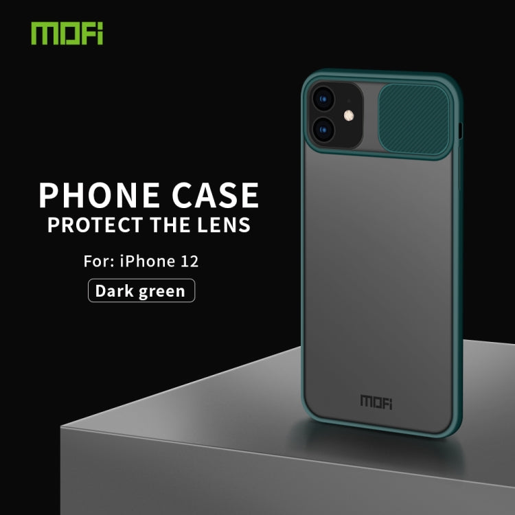 For iPhone 12 mini MOFI Xing Dun Series Translucent Frosted PC + TPU Privacy Anti-glare Shockproof All-inclusive Protective Case(Green) - iPhone 12 mini Cases by MOFI | Online Shopping South Africa | PMC TechLife | Buy Now Pay Later Mobicred