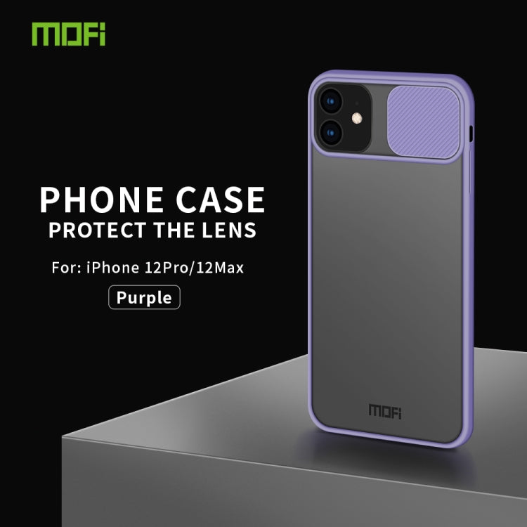 For iPhone 12 Pro Max MOFI Xing Dun Series Translucent Frosted PC + TPU Privacy Anti-glare Shockproof All-inclusive Protective Case(Purple) - free shipping - PMC TechLife - Order now!