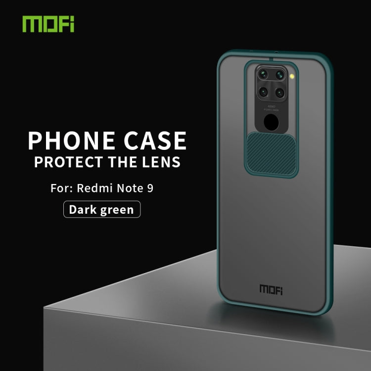 For Xiaomi Redmi Note 9 / 10X 4G MOFI Xing Dun Series Translucent Frosted PC + TPU Privacy Anti-glare Shockproof All-inclusive Protective Case(Green) - Xiaomi Cases by MOFI | Online Shopping South Africa | PMC TechLife | Buy Now Pay Later Mobicred