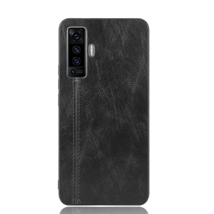 For Vivo X50 Shockproof Sewing Cow Pattern Skin PC + PU + TPU Case(Black) - vivo Cases by PMC TechLife | Online Shopping South Africa | PMC TechLife