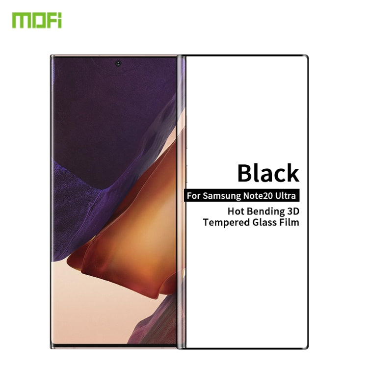 For Samsung Galaxy Note20 Ultra MOFI 9H 3D Explosion Proof Thermal Bending Full Screen Covered With Tempered Glass Film���Ultrasonic fingerprint unlock���(Black) - free shipping - PMC TechLife - Order now!