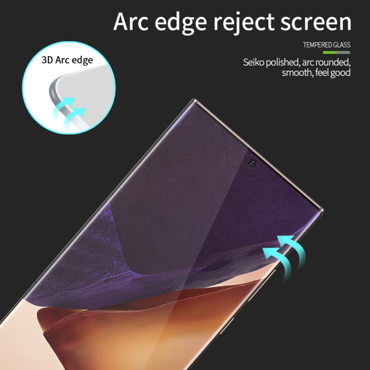 For Samsung Galaxy Note20 Ultra MOFI 9H 3D Explosion Proof Thermal Bending Full Screen Covered With Tempered Glass Film���Ultrasonic fingerprint unlock���(Black) - free shipping - PMC TechLife - Order now!