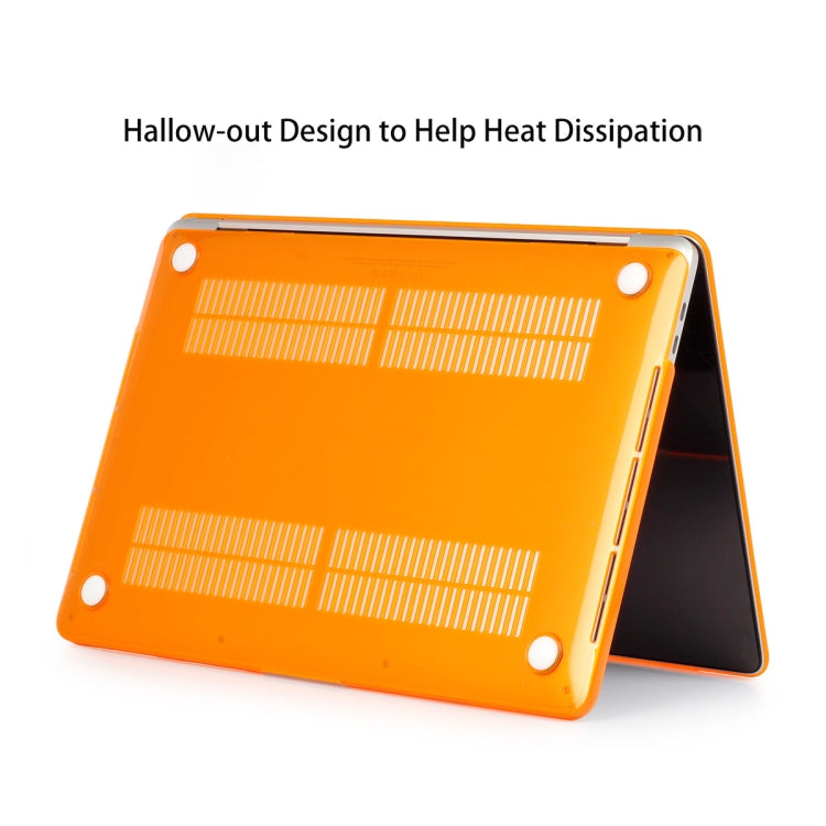 ENKAY Hat-Prince 3 in 1 For MacBook Pro 13 inch A2289 / A2251 (2020) Crystal Hard Shell Protective Case + Europe Version Ultra-thin TPU Keyboard Protector Cover + Anti-dust Plugs Set(Orange) - free shipping - PMC Jewellery - Order now!