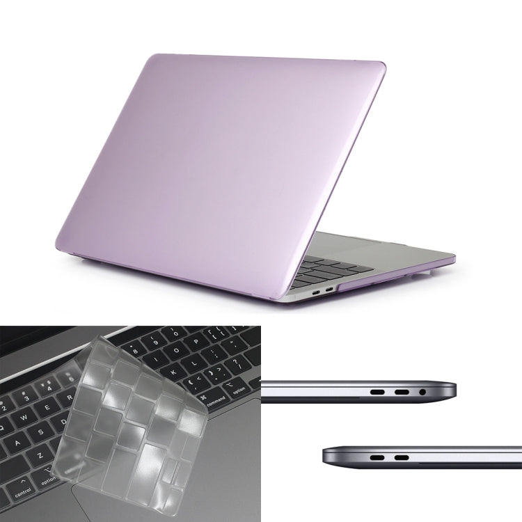 ENKAY Hat-Prince 3 in 1 For MacBook Pro 13 inch A2289 / A2251 (2020) Crystal Hard Shell Protective Case + Europe Version Ultra-thin TPU Keyboard Protector Cover + Anti-dust Plugs Set(Purple) - free shipping - PMC Jewellery - Order now!