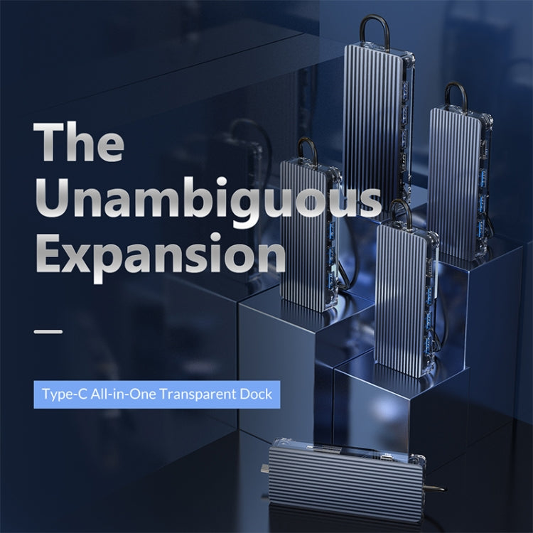 ORICO WB-7P 7 in 1 Type-C Transparent HUB - free shipping - PMC Jewellery - Order now!