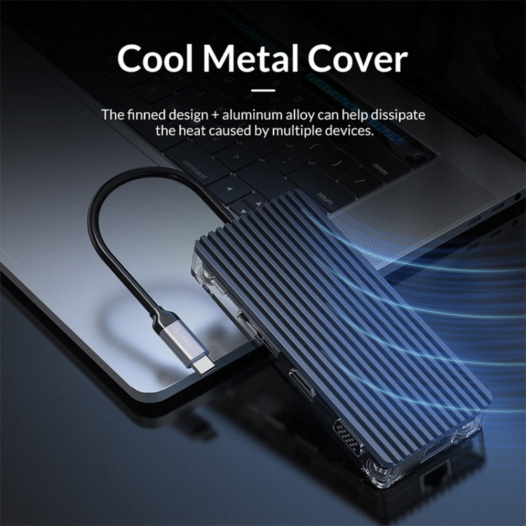 ORICO WB-7P 7 in 1 Type-C Transparent HUB - free shipping - PMC Jewellery - Order now!