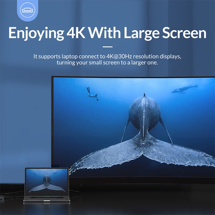 ORICO WB-7P 7 in 1 Type-C Transparent HUB - free shipping - PMC Jewellery - Order now!