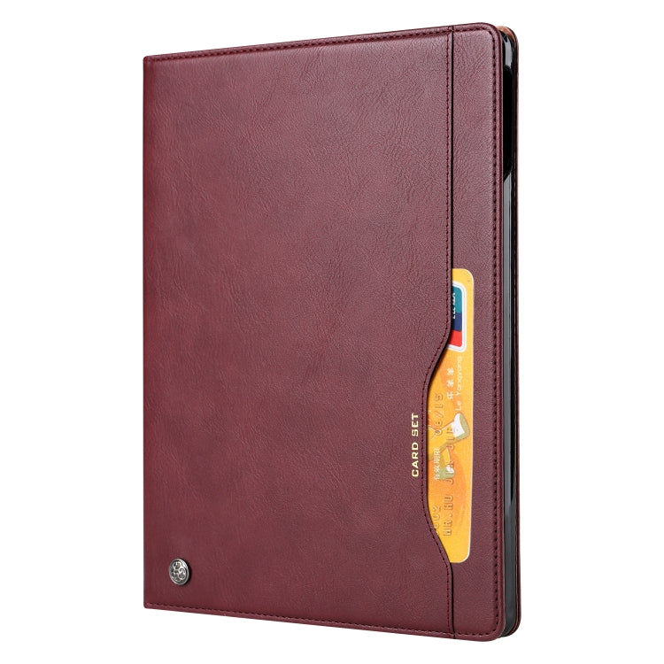 For iPad Air 11 2024 / Air 2022/2020 10.9 Knead Skin Texture Leather Tablet Case(Wine Red) - iPad Air (2022) / (2020) 10.9 Cases by PMC TechLife | Online Shopping South Africa | PMC TechLife | Buy Now Pay Later Mobicred
