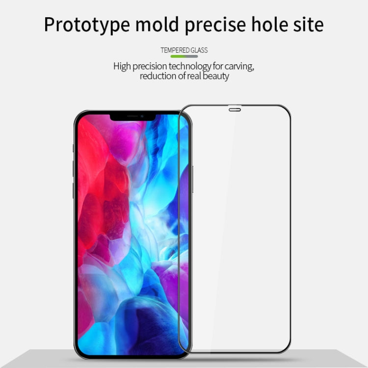 For iPhone 12 / 12 Pro MOFI 9H 3D Explosion-proof Curved Screen Tempered Glass Film(Black) - iPhone 12 / 12 Pro Tempered Glass by MOFI | Online Shopping South Africa | PMC TechLife