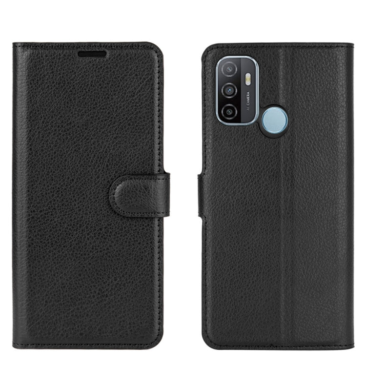 For OPPO A53 2020/OPPO A32 2020 Litchi Texture Horizontal Flip Protective Case with Holder & Card Slots & Wallet(Black) - OPPO Cases by PMC TechLife | Online Shopping South Africa | PMC TechLife | Buy Now Pay Later Mobicred