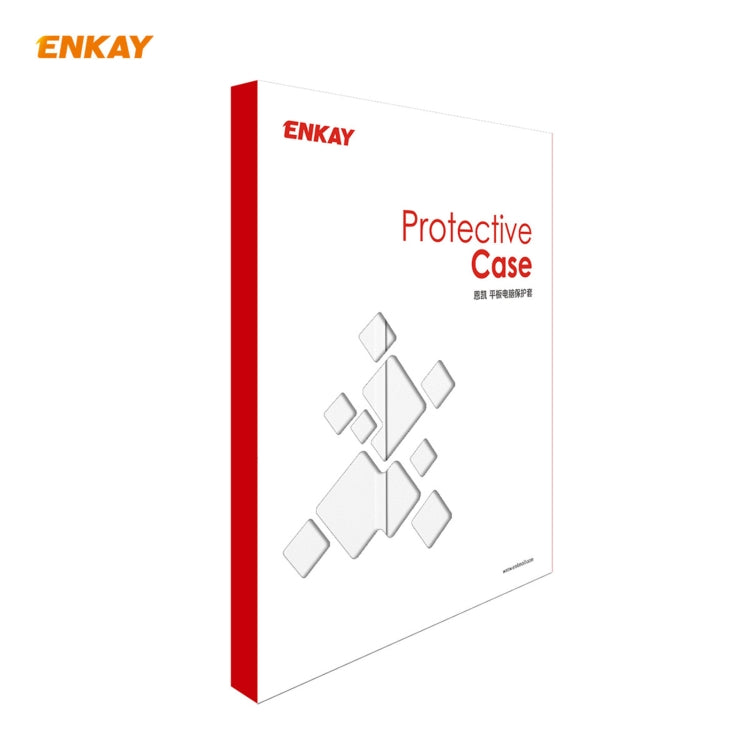 For iPad 10.2 2021 / 2020 / 2019 ENKAY ENK-8014 PU Leather + Plastic Smart Case with Three-folding Holder(White) - free shipping - PMc TechLife - Order now!