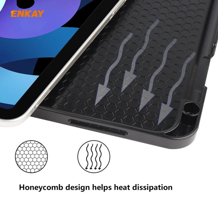 For iPad Air 11 2024 / Pro 11 2018 / Air 10.9 2022 ENKAY TPU Leather Smart Tablet Case with Pen Slot(Black) - iPad Air (2022) / (2020) 10.9 Cases by ENKAY | Online Shopping South Africa | PMC TechLife | Buy Now Pay Later Mobicred