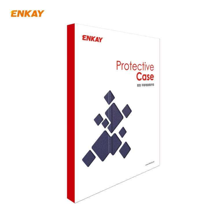 For iPad 10.2 2021 / 2020 / 2019 ENKAY ENK-8016 PU Leather + TPU Smart Case with Pen Slot(Dark Blue) - free shipping - PMc TechLife - Order now!