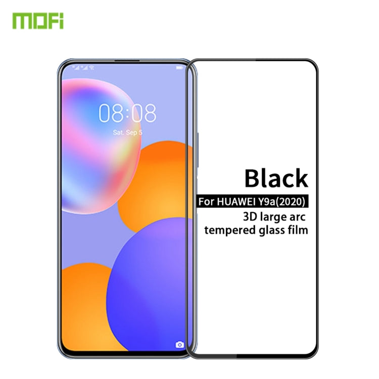 For Huawei Y9a 2020 MOFI 9H 3D Explosion-proof Curved Screen Tempered Glass Film(Black) - Huawei Tempered Glass by MOFI | Online Shopping South Africa | PMC TechLife | Buy Now Pay Later Mobicred