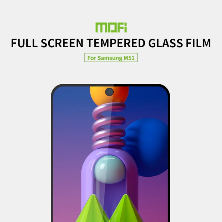 For Samsung Galaxy M51 MOFI 9H 2.5D Full Screen Tempered Glass Film(Black) - Galaxy Tempered Glass by MOFI | Online Shopping South Africa | PMC TechLife | Buy Now Pay Later Mobicred